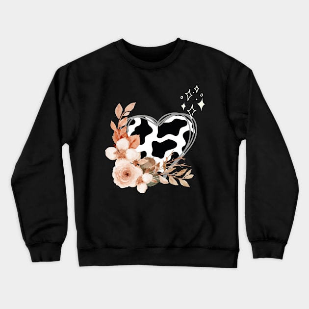 Cow Lover Badge Crewneck Sweatshirt by NICHE&NICHE